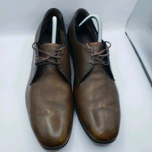Vintage McHale Shoes Brown Chestnut Mottled Leather Lace Up Size 11.5 D Medium. - Picture 4 of 8